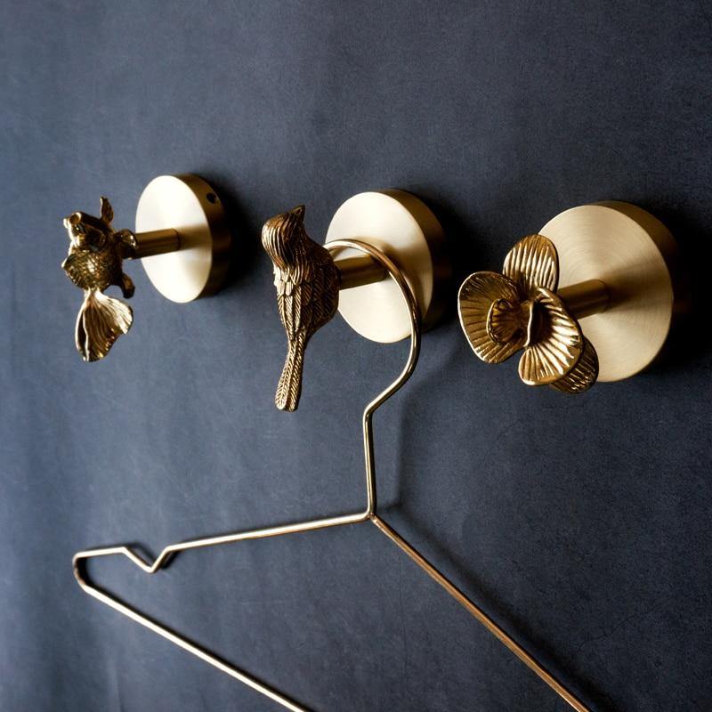 BRASSBEAST Sculptural Brass Coat Rack With Animal Motif In Gold Finish
