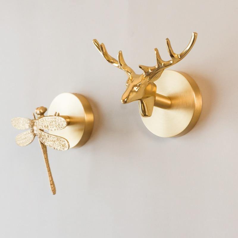 BRASSBEAST Sculptural Brass Coat Rack With Animal Motif In Gold Finish