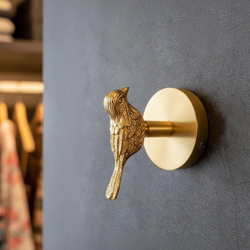 BRASSBEAST Sculptural Brass Coat Rack With Animal Motif In Gold Finish