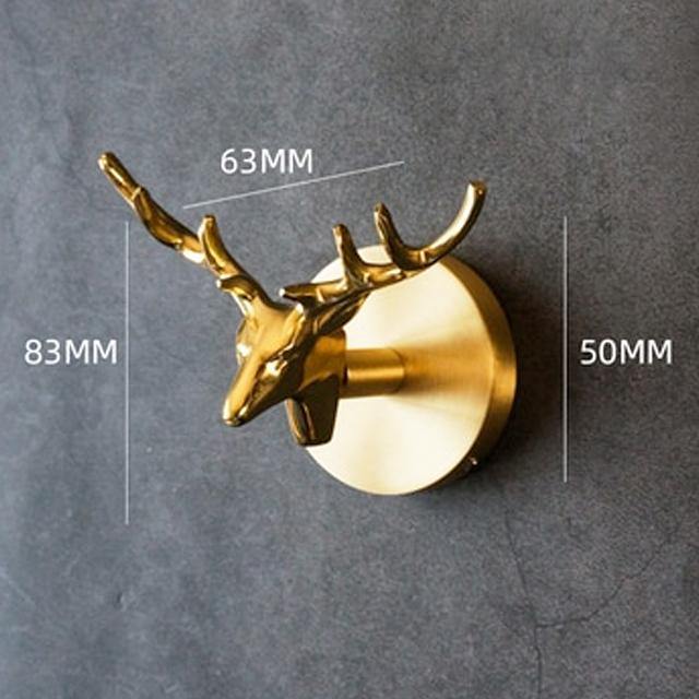 BRASSBEAST Sculptural Brass Coat Rack With Animal Motif In Gold Finish