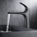 Robinet d'évier Brassline noir antique avec débit d'eau doux