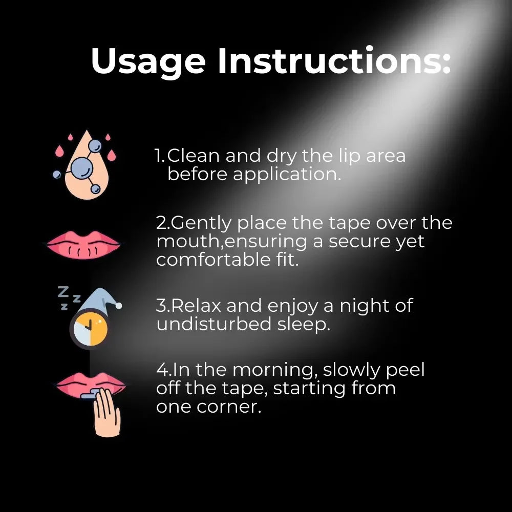 BREATHCALM Nighttime Mouth Tape For Sleep Anti Snoring Aid