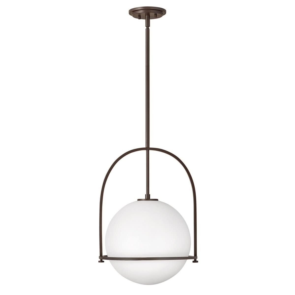 BRILLERA Adjustable Pendant Light With Opal Glass Shade