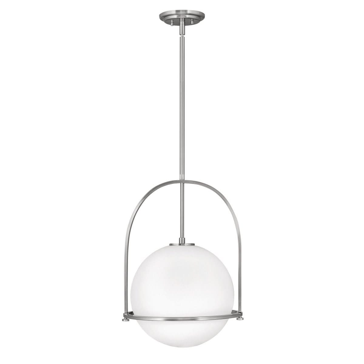 BRILLERA Adjustable Pendant Light With Opal Glass Shade