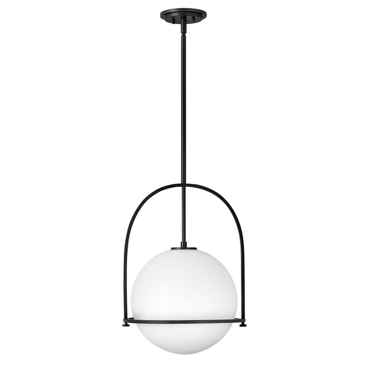 BRILLERA Adjustable Pendant Light With Opal Glass Shade