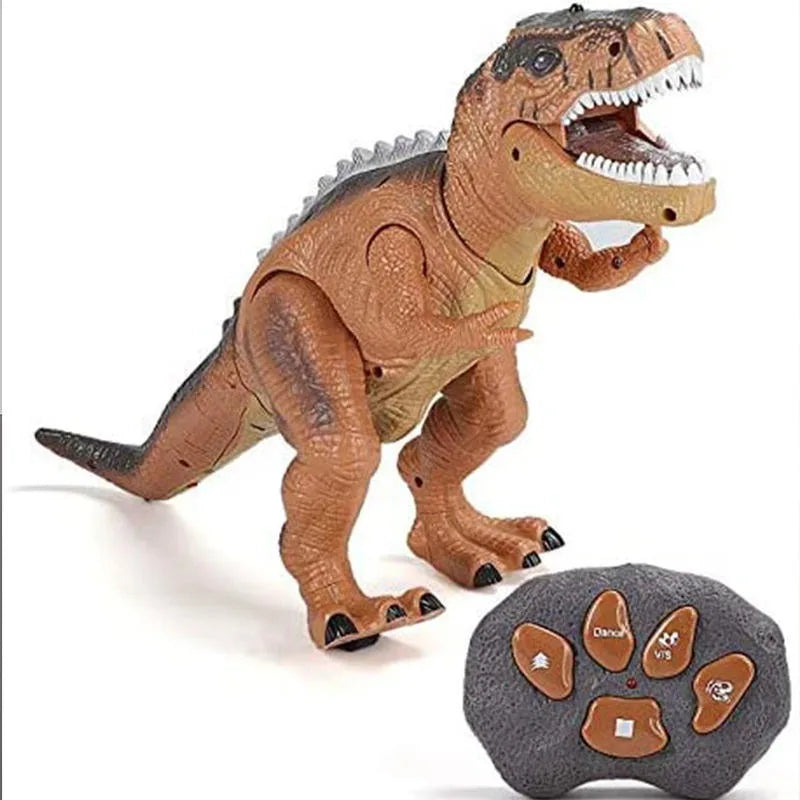Remote Control T-Rex Dinosaur With LED Lights, Walking and Roaring Realistic Toys