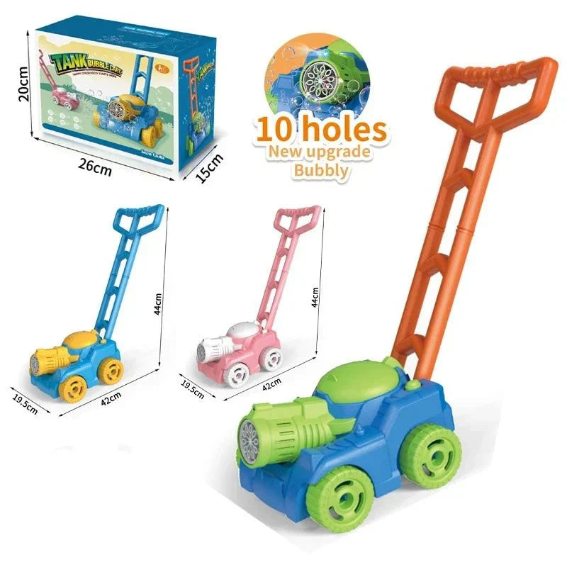 Bubblemow Fun Outdoor Toy Lawn Mower With Bubbles For Play