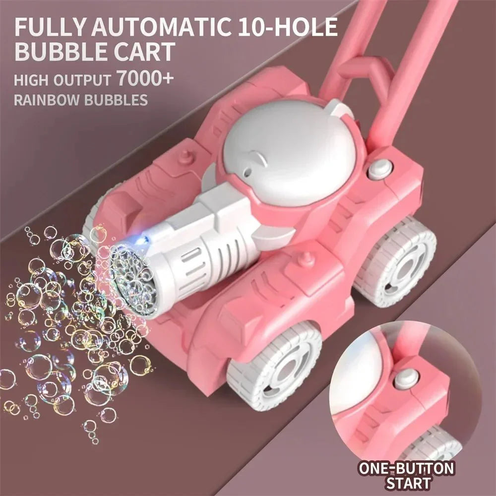Bubblemow Fun Outdoor Toy Lawn Mower With Bubbles For Play