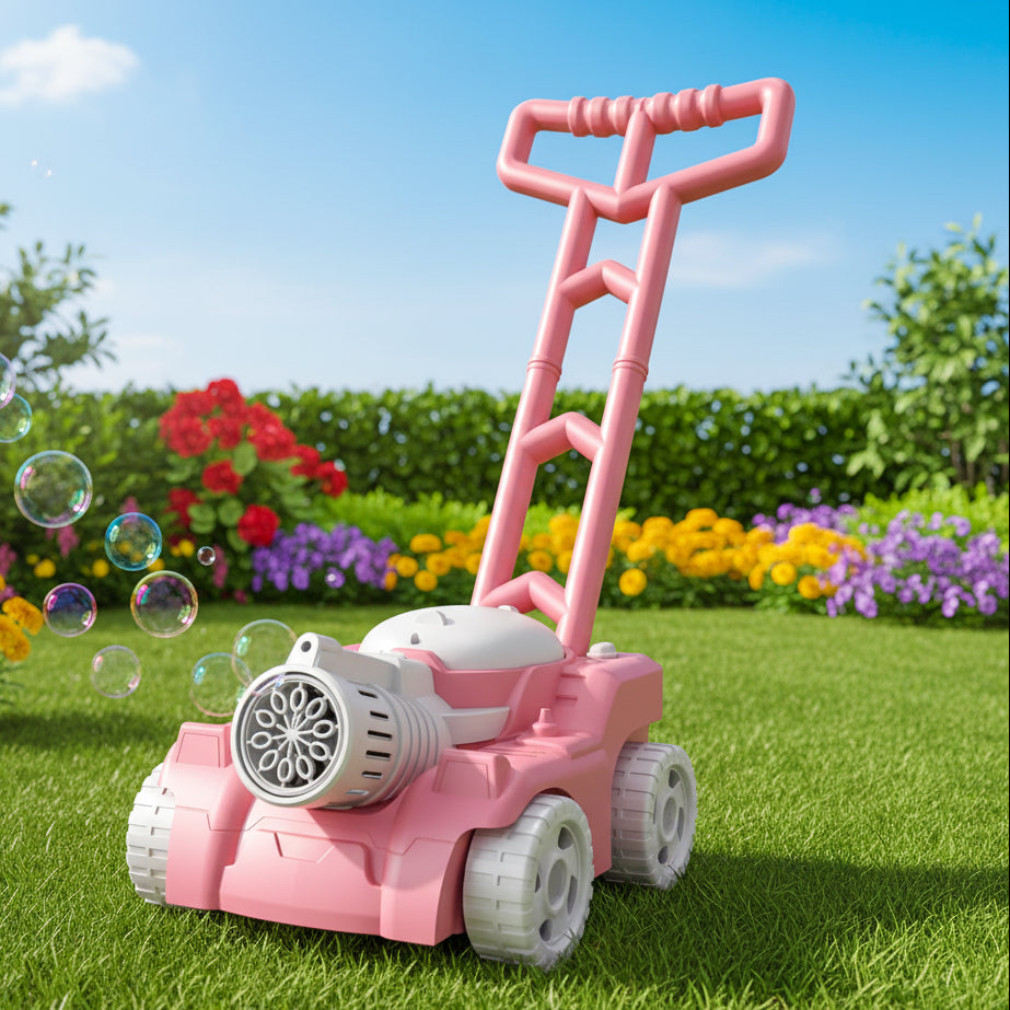 Bubblemow Fun Outdoor Toy Lawn Mower With Bubbles For Play