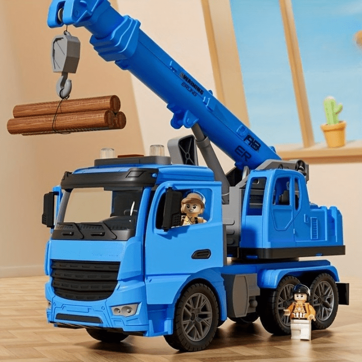 CraneMax Junior realistisk kranlegetøj til byggeri med lys og lyd