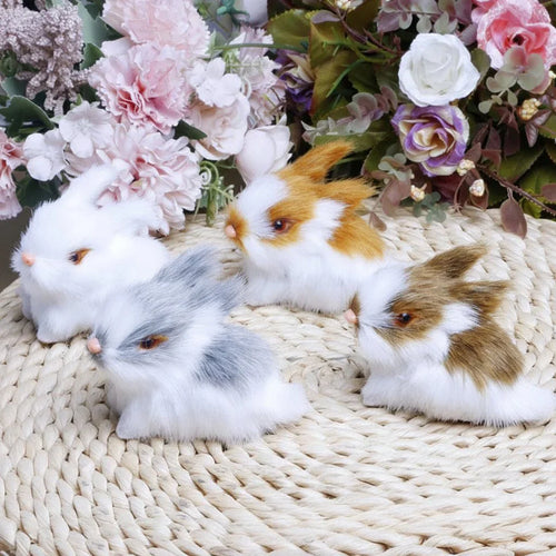 BUNNIVA Easter Bunny Sculptures Set For Refined Home Decor