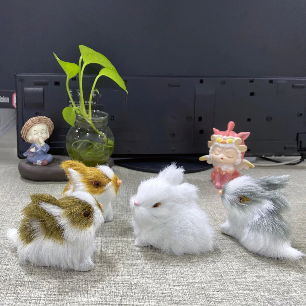 BUNNIVA Easter Bunny Sculptures Set For Refined Home Decor