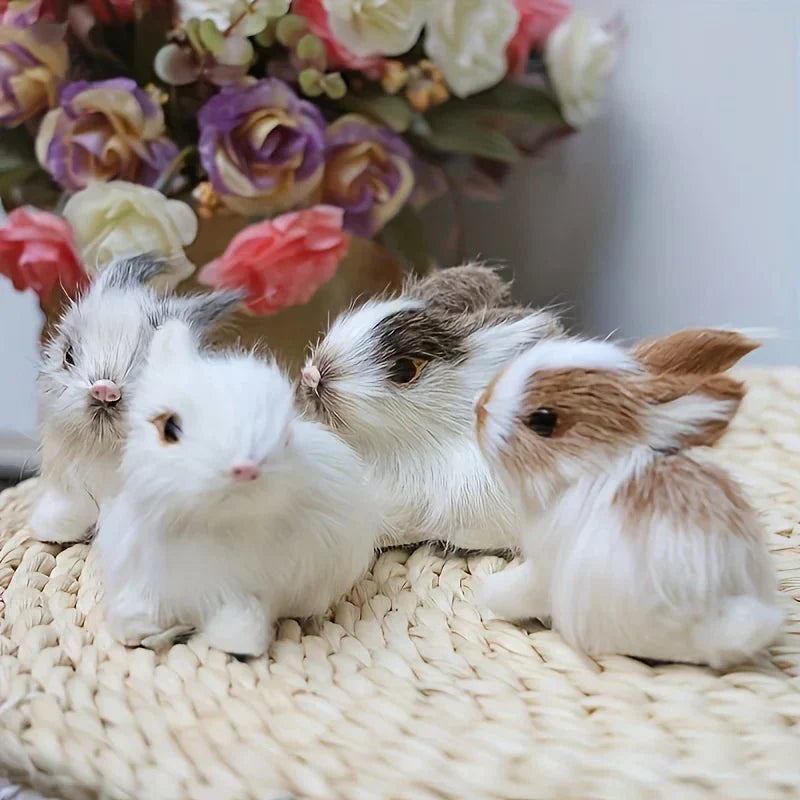 BUNNIVA Easter Bunny Sculptures Set For Refined Home Decor