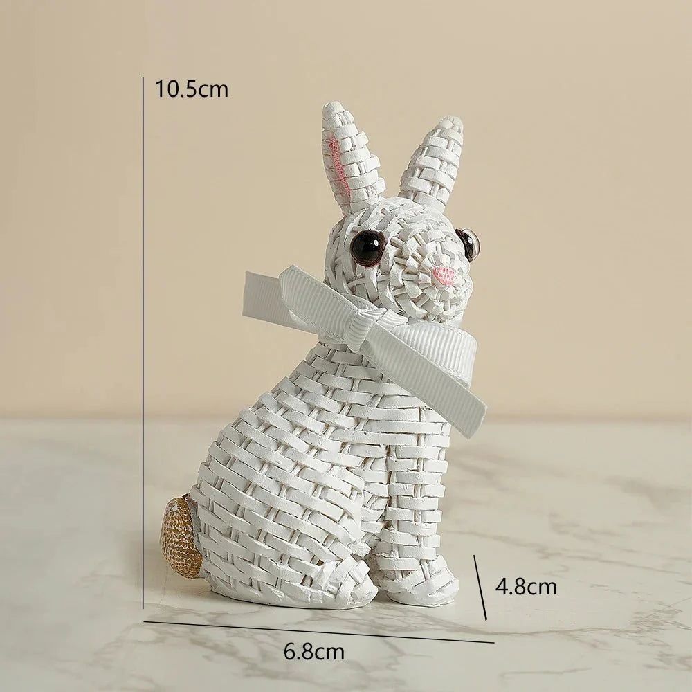 Figurină Iepuraș Jucăuș BUNNORA din Rășină pentru Grădină și Decor de Paște