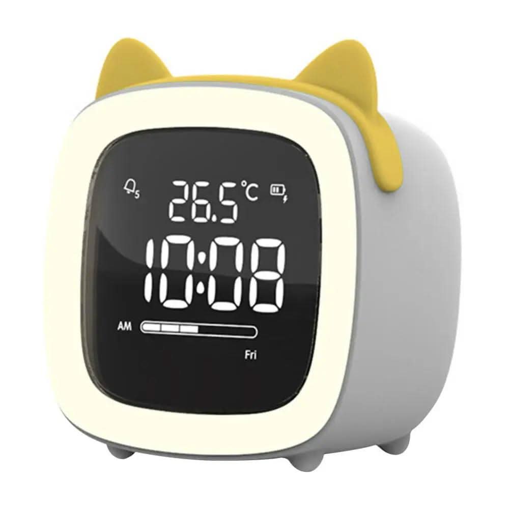 BunnyGlow natlampe vækkeur med digitalt display og timer