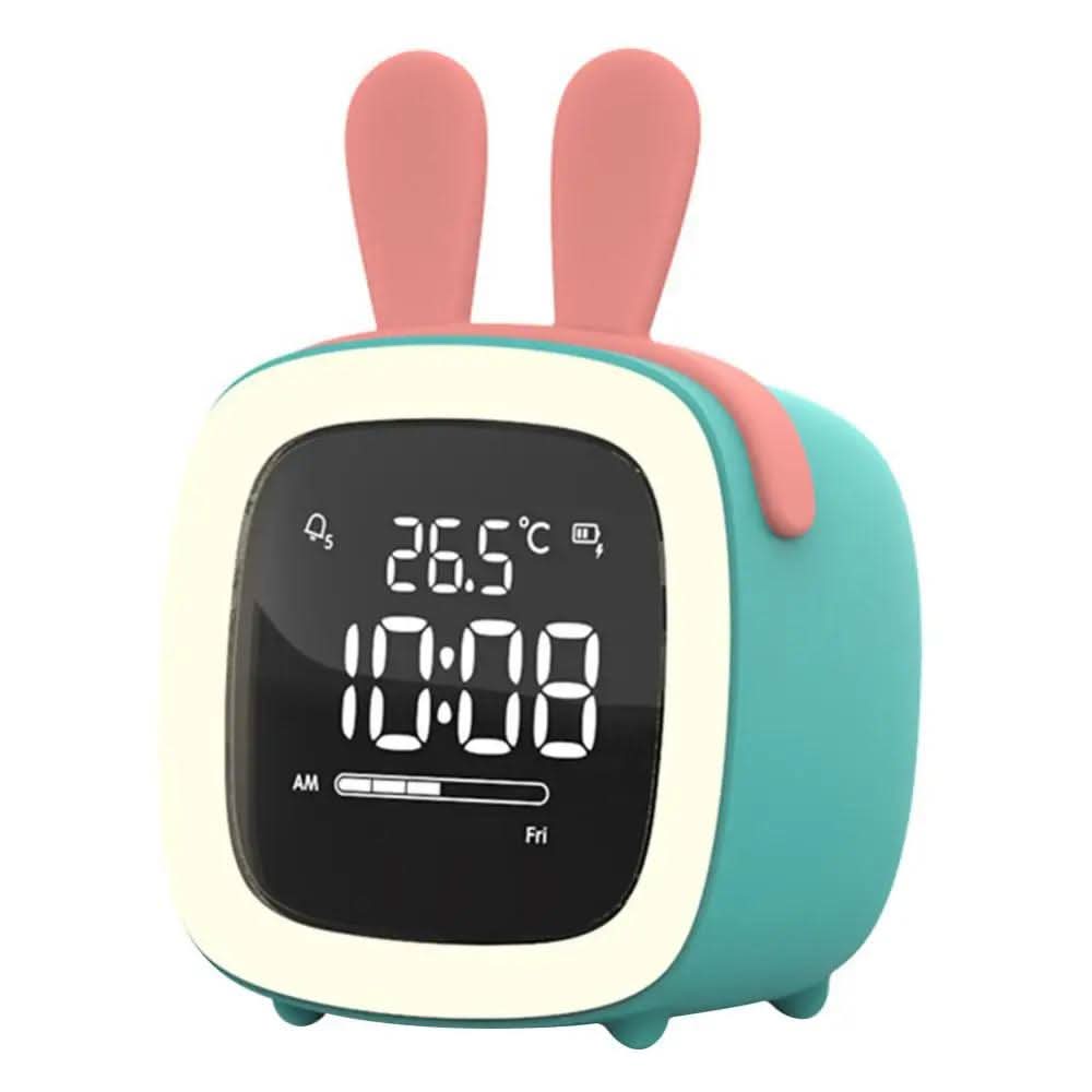 BunnyGlow natlampe vækkeur med digitalt display og timer
