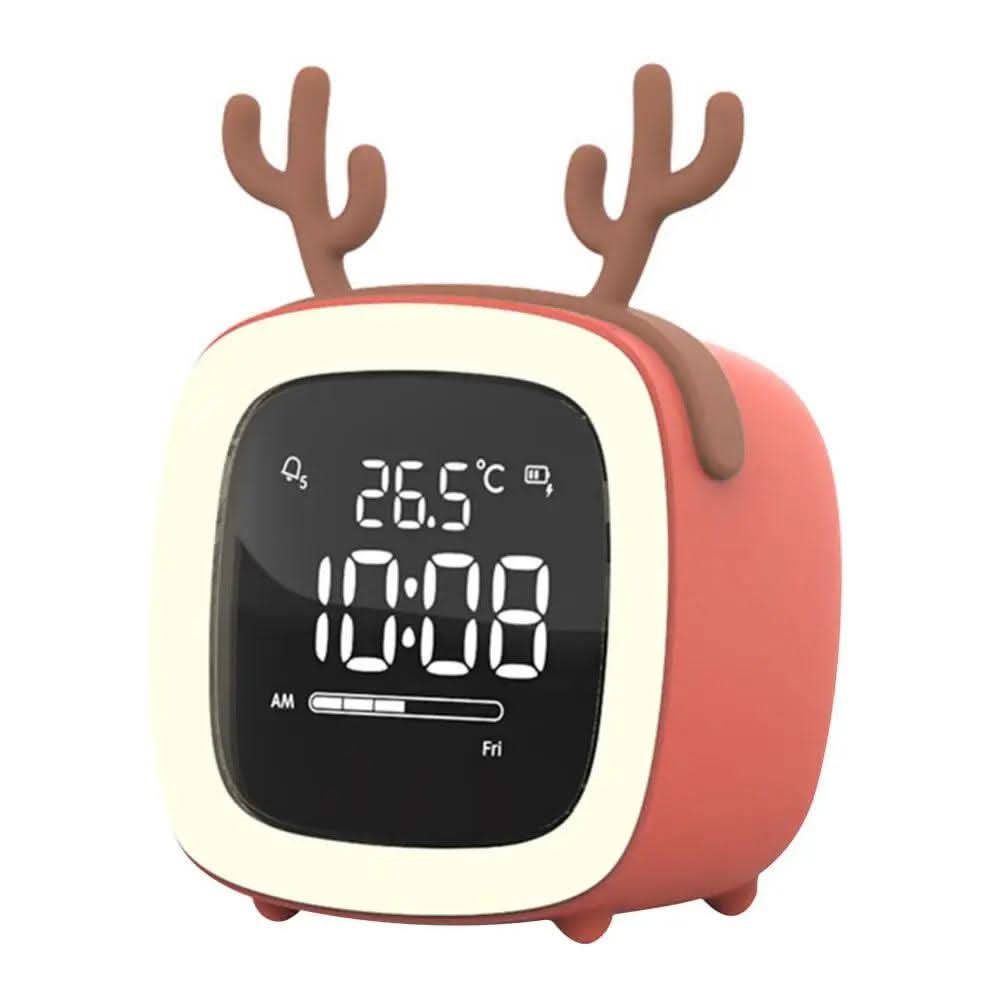 BunnyGlow natlampe vækkeur med digitalt display og timer