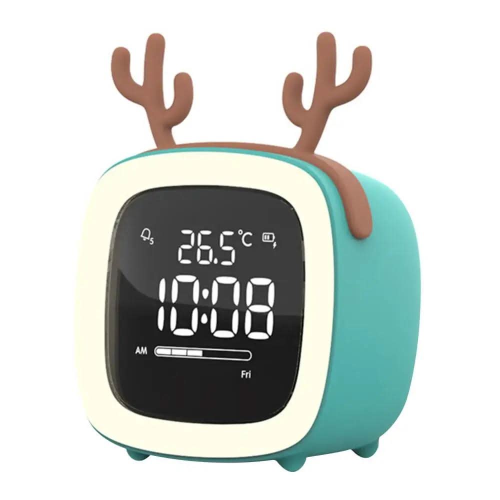 BunnyGlow natlampe vækkeur med digitalt display og timer