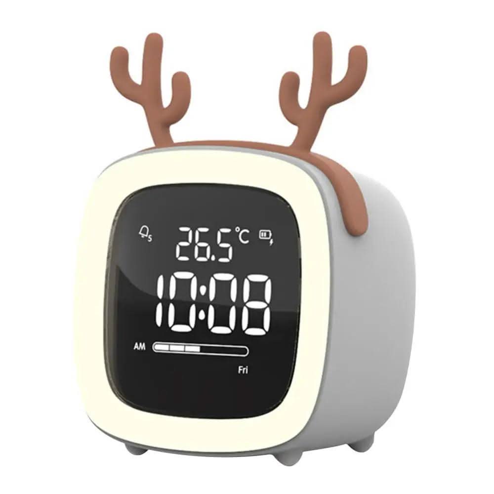 BunnyGlow natlampe vækkeur med digitalt display og timer