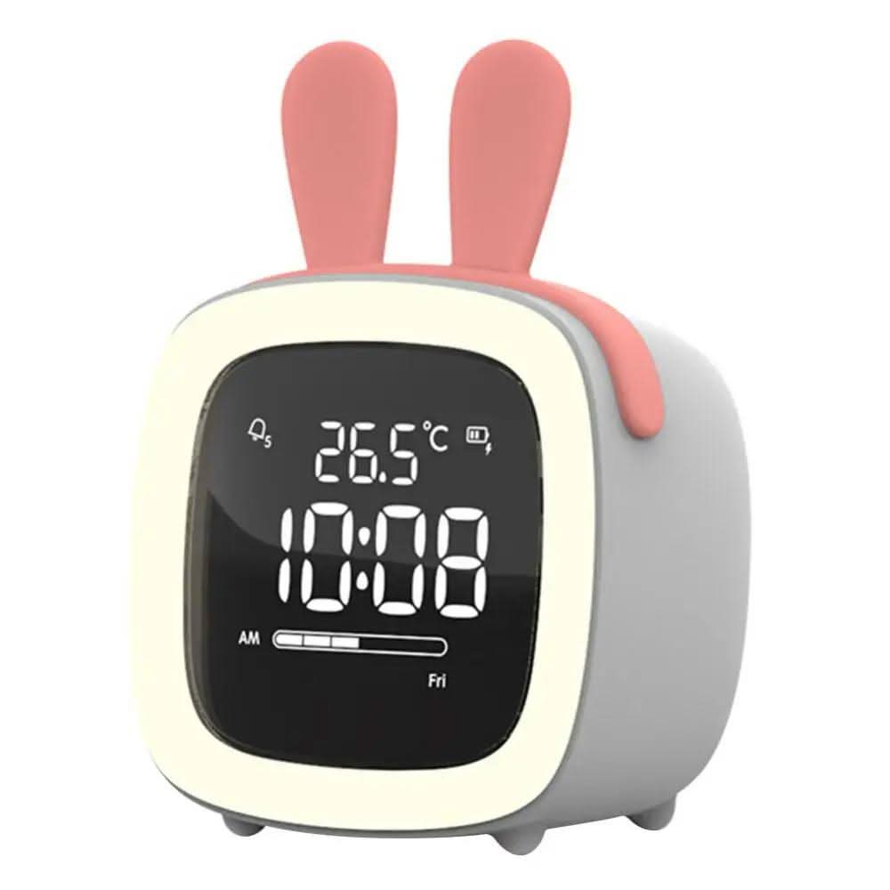 BunnyGlow natlampe vækkeur med digitalt display og timer