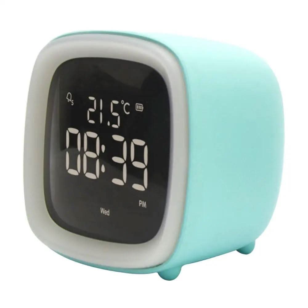 BunnyGlow natlampe vækkeur med digitalt display og timer