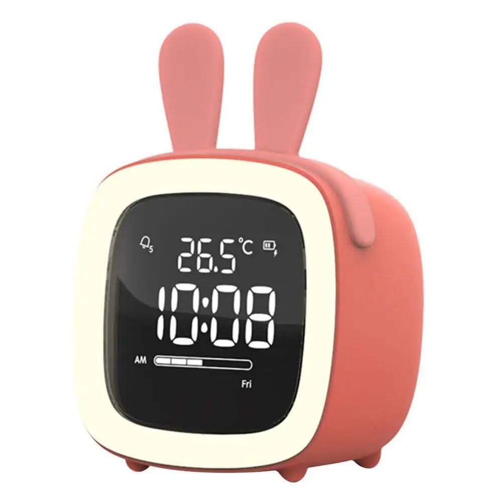 BunnyGlow natlampe vækkeur med digitalt display og timer