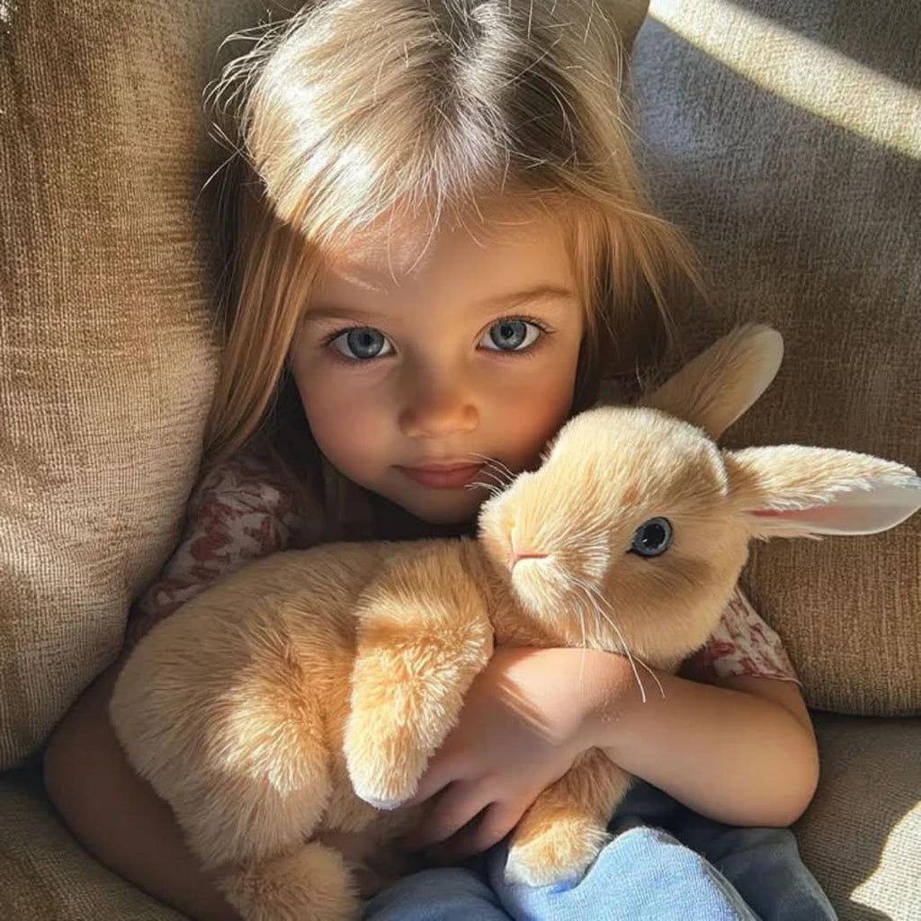Jouet en peluche lapin sautillant réaliste BunnyLoom pour enfants