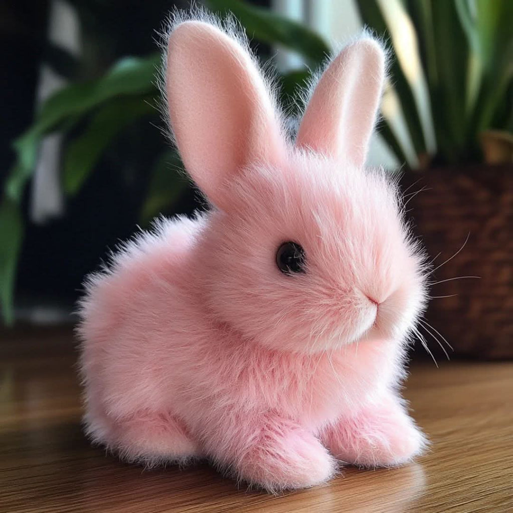 Jouet en peluche lapin sautillant réaliste BunnyLoom pour enfants