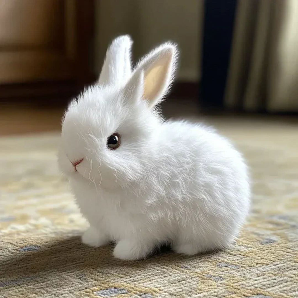 Jouet en peluche lapin sautillant réaliste BunnyLoom pour enfants