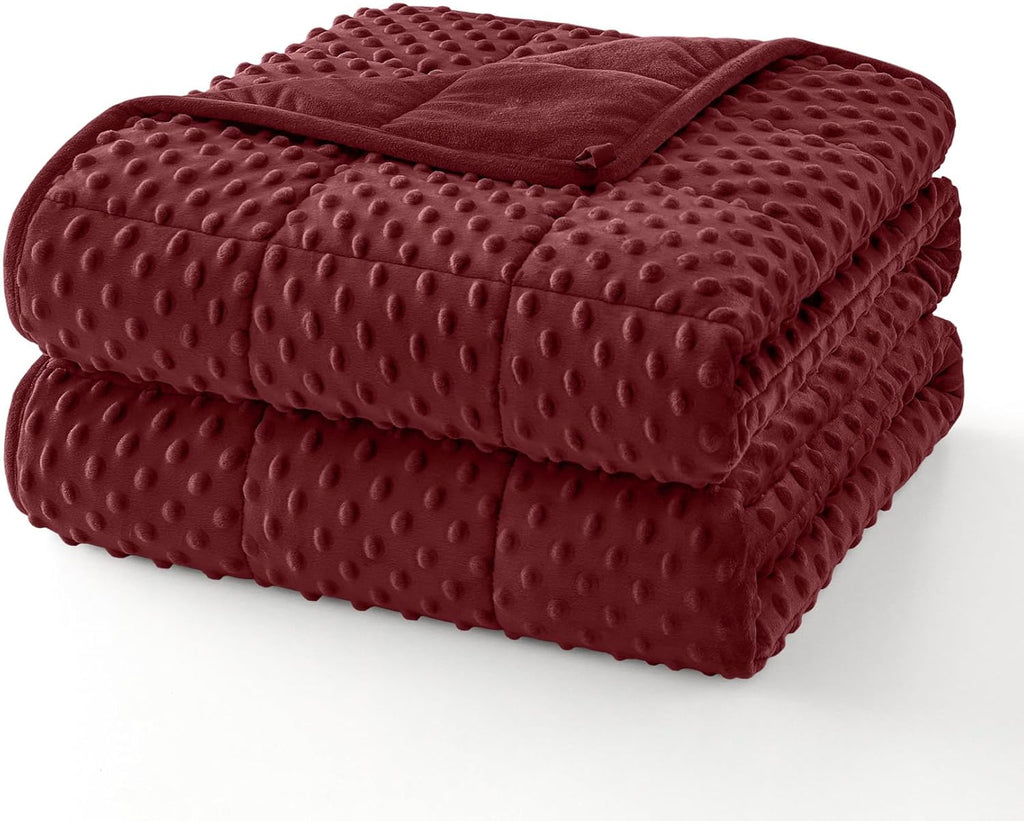 Manta con peso Cozy Comfort de puntos con microfibra refrescante para suavidad en todas las estaciones