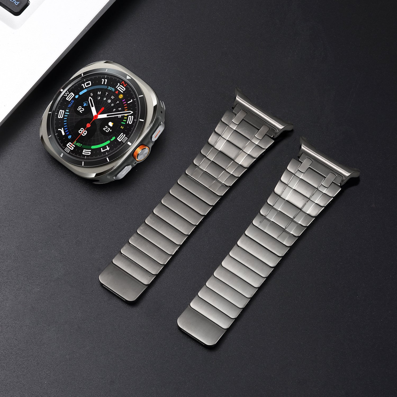AP frostet rustfrit stål magnetisk rem til Samsung Watch 7 Ultra
