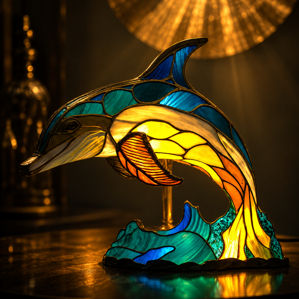 Table Lamp With Glass Inspired Animal Design For Warm Ambience