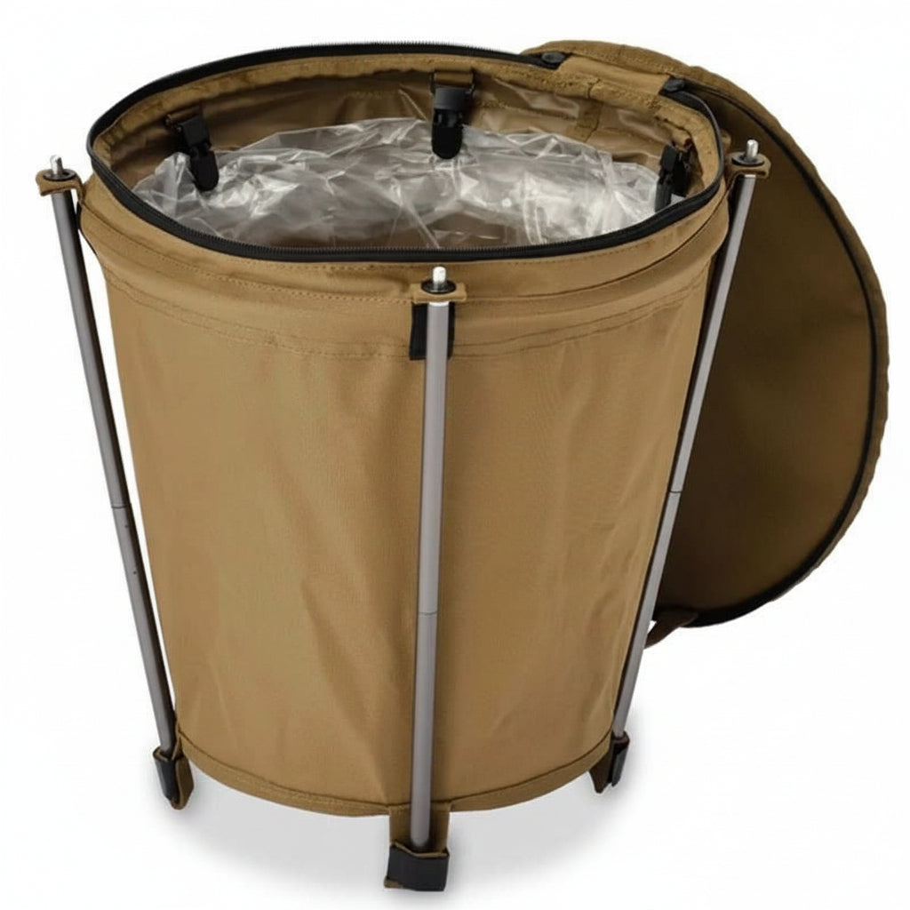 Camptrash AM Portable Foldaway Trash Bin With Waterproof Liner