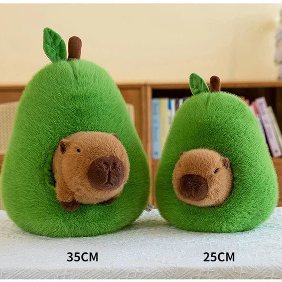 CAPYPLUSH Plyšová hračka duo kapybara a avokádo pro děti