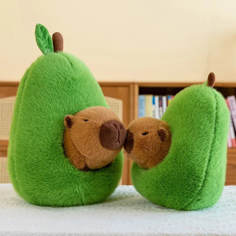 CAPYPLUSH Plyšová hračka duo kapybara a avokádo pro děti