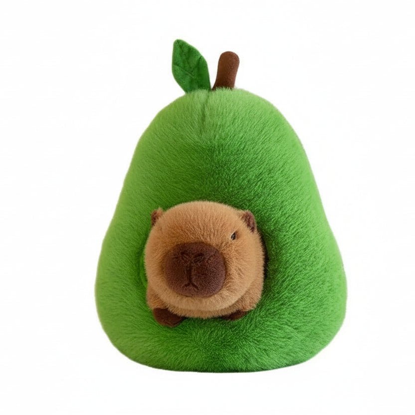 CAPYPLUSH Plyšová hračka duo kapybara a avokádo pro děti