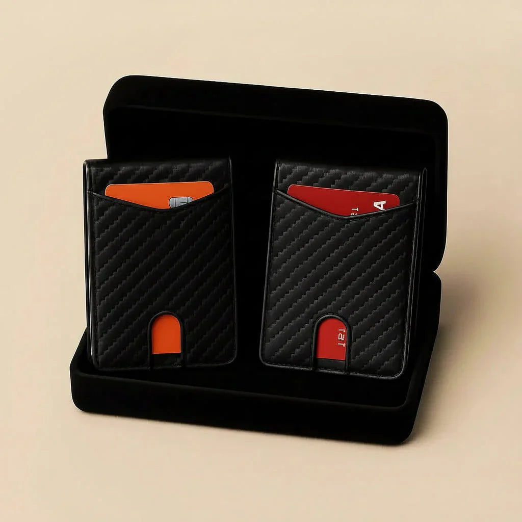 Protecteur de carte RFID ultra-fin CARBOSHIELD pour une utilisation sécurisée dans le portefeuille