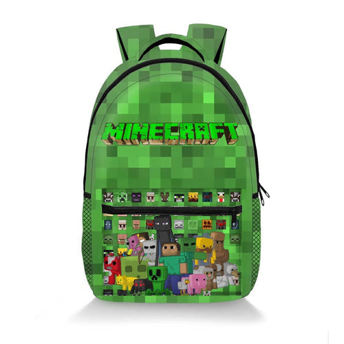 BlockPlay Pixel Kids' Backpack | Minecraft Style School Bag