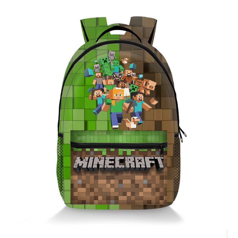 Mochila BlockPlay Pixel para Niños | Mochila Escolar Estilo Minecraft