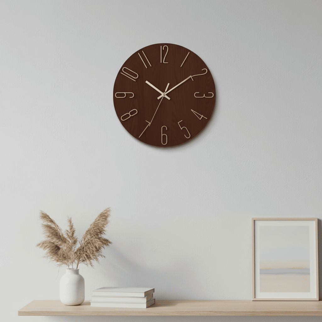 Horloge murale CASAORA à mouvement silencieux, style moderne minimaliste