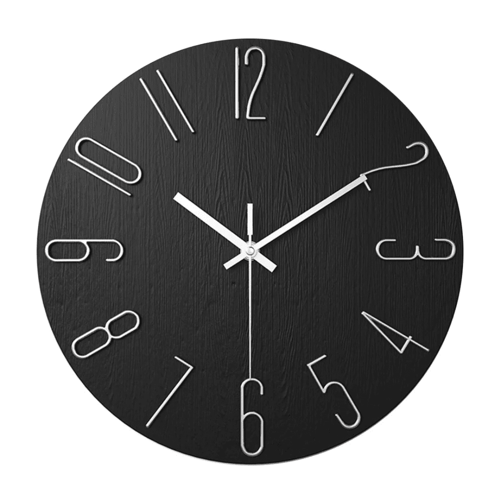 Horloge murale CASAORA à mouvement silencieux, style moderne minimaliste