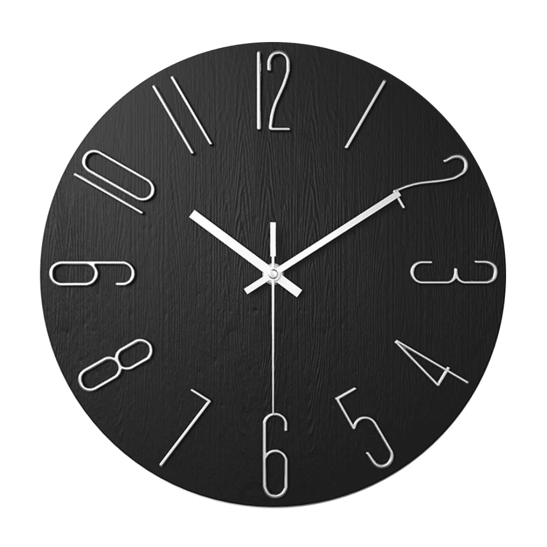 Horloge murale CASAORA à mouvement silencieux, style moderne minimaliste