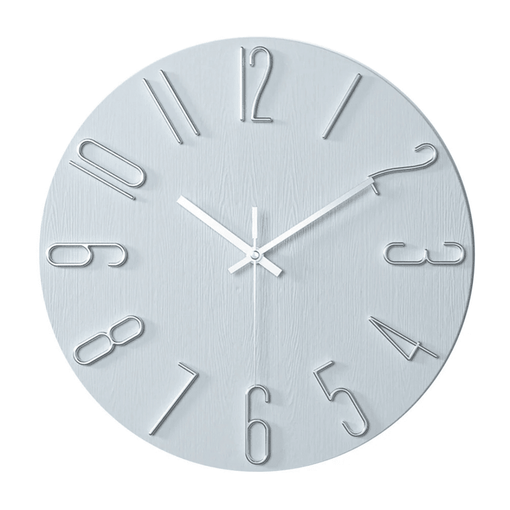 Horloge murale CASAORA à mouvement silencieux, style moderne minimaliste