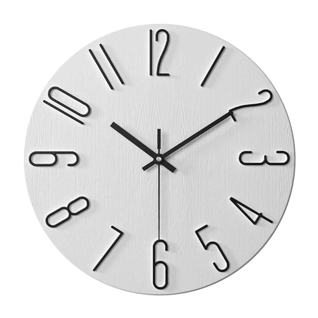 Horloge murale CASAORA à mouvement silencieux, style moderne minimaliste