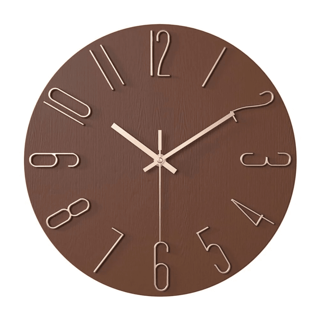Horloge murale CASAORA à mouvement silencieux, style moderne minimaliste