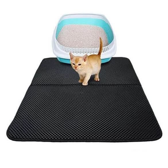 Tapete para Areia de Gato PawGuard Antiderrapante e Impermeável, Proteção para Donos de Animais de Estimação