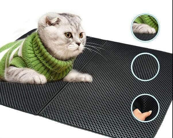 Tapete para Areia de Gato PawGuard Antiderrapante e Impermeável, Proteção para Donos de Animais de Estimação