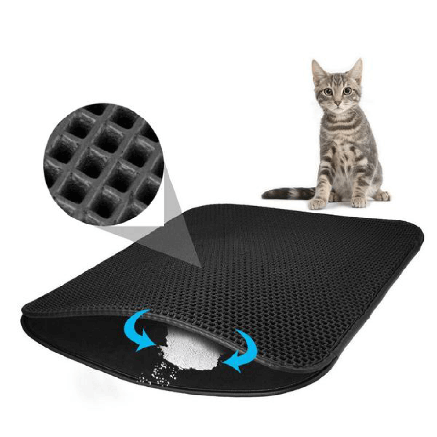 Tapete para Areia de Gato PawGuard Antiderrapante e Impermeável, Proteção para Donos de Animais de Estimação