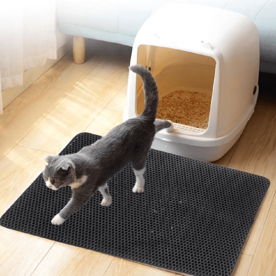 Tapete para Areia de Gato PawGuard Antiderrapante e Impermeável, Proteção para Donos de Animais de Estimação