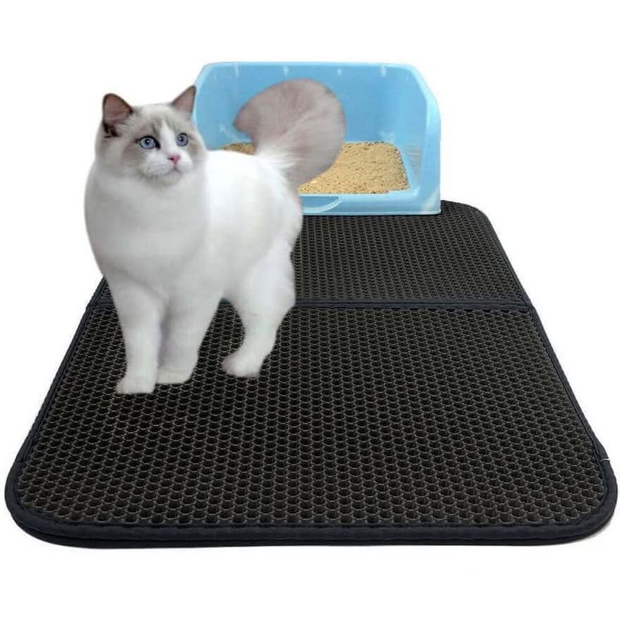 Tapete para Areia de Gato PawGuard Antiderrapante e Impermeável, Proteção para Donos de Animais de Estimação